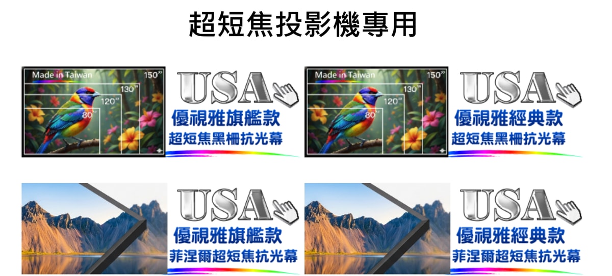 USA BS5 黑柵抗光旗艦款系列示意
